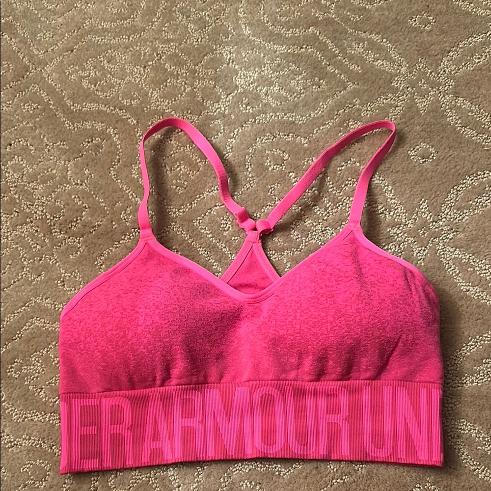 Under Armour Pink Racerback Sports Bra